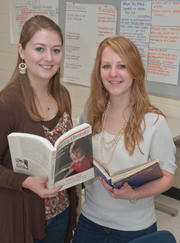 RU graduate students Blair Yenowine and Kristen Straniero