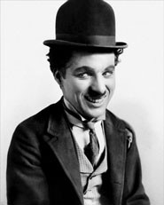Photo of Charlie Chaplin, public domain