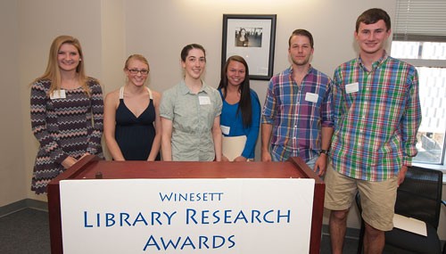 Finalists and winners of the Winesett Award for Library Research Awards