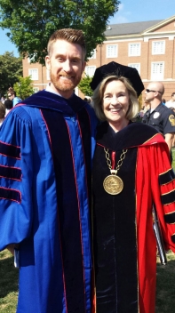 President Kyle and Commencement Speaker Marty Smith '98