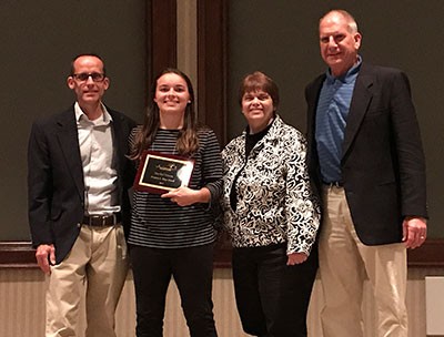 Radford University senior Rachel Dixon has been honored with the Frances A. Mays Outstanding Student Award from the Virginia Association for Health, Physical Education, Recreation and Dance.
