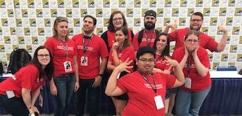 Students in the 2017 field study to Comic-Con