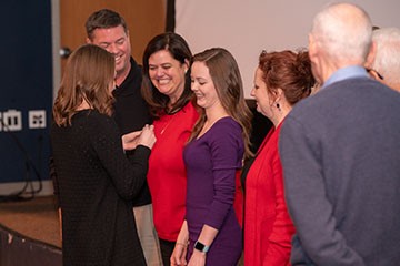Smiles abounded on family and students as one the twenty-person MOT Class of 2018 were pinned and joined their profession on Dec. 14. 