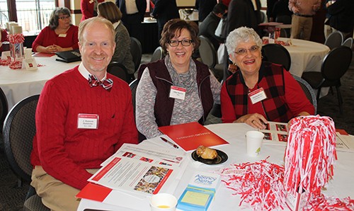 J. Shannon Hammons, M.S. ’96, Ellen Rorrer ’91 and Norma Keyes ’70, M.S. ’71 participate in the Second Annual Volunteer Summit.