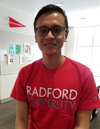 Johnny Picado, an aspiring special education teacher and student at Universidad Estatal a Distancia in Costa Rica, visited Radford University in the fall semester to learn more about his chosen profession and higher education in the United States.