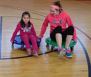 School children ages 5-11 are invited to spend Saturday mornings in February running, jumping and playing in the Peters Hall gymnasium at Radford University.