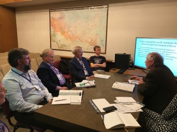 Professor Ioffe (second from left) presented at the International Geographic Union Thematic conference.