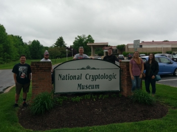 The Radford University group at the National Cryptologic Museum in Maryland.