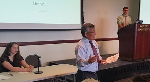 Radford University’s Department of Economics held its annual World Food Day panel discussion Oct. 16, with two student presenters focusing on the possibility of a zero hunger world by the year 2030.