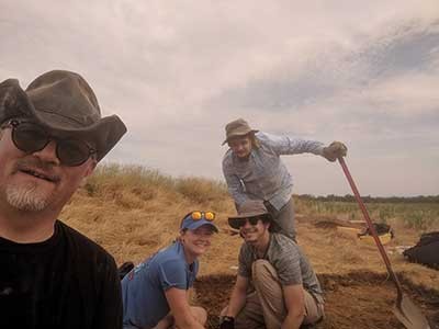 Three students in Radford University’s Archeological Field School, led by Department of Anthropological Sciences Professor Jake Fox, excavated a well-preserved historic site at the Park.