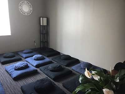 A mindfulness and meditation room in the Student Recreation and Wellness Center.