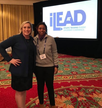 Radford University Health and Human Performance Instructor Andrea Bender and junior Valerie Poole represented the university at the National Athletic Trainers’ Association iLEAD 2019 national conference in Irving, Texas in January.
