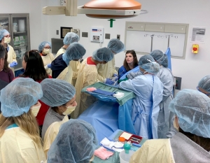 The "Inside the O.R. Experience" gave kids the chance to don surgical scrubs and perform mock surgeries.