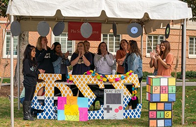 The ‘80s “Totally RAD” guided this sorority's tent.
