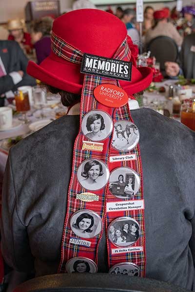Sonia Esteve ’69 was awarded best hat, which was decorated with tartan ribbons and photos of herself and friends from The Beehive yearbook staff. 