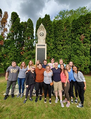 The 2019 study abroad group visited key sites from both the World Wars in American history.