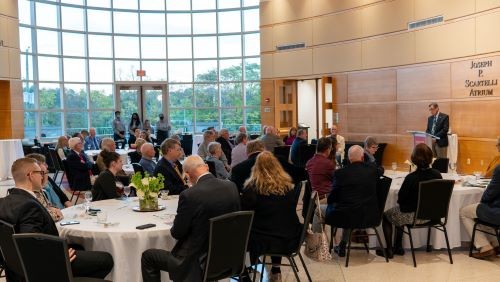 About 50 guests attended "A Celebration of Life," in honor of Johann Norstedt, Oct. 23, 2021, at the Joseph P. Scartelli Atrium in the Covington Center.