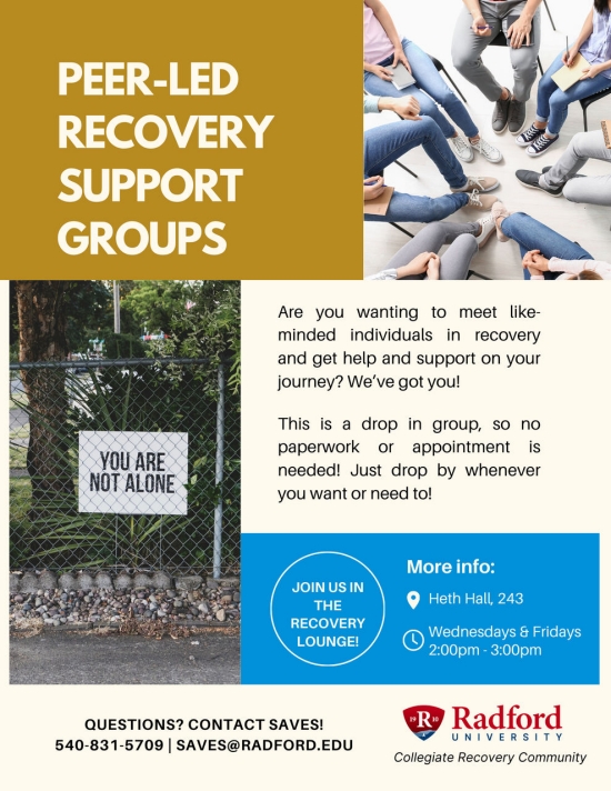 Peer-Led Recovery Support Groups Flyer