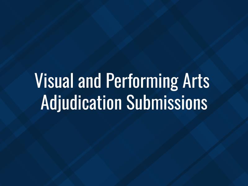 Visual and Performing Arts Adjudication Submissions