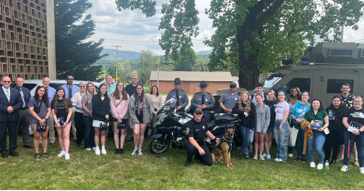 Criminal Justice students visit State Police