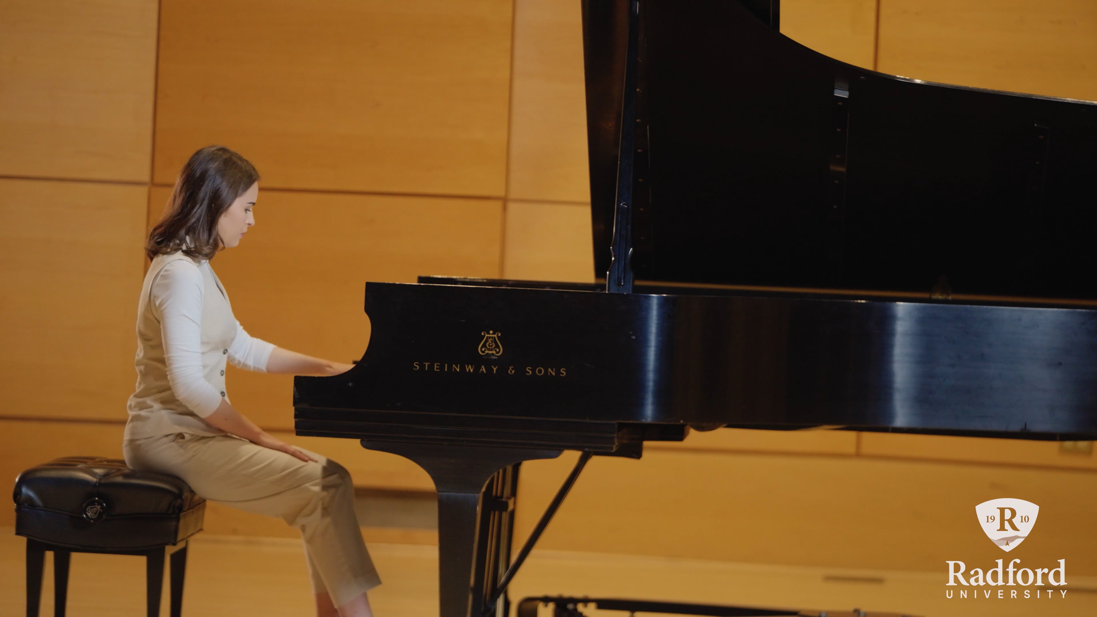 Leah Bratton playing piano