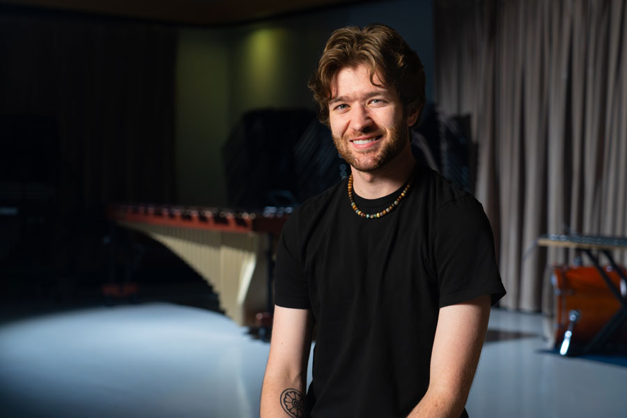 Music student Ian Epperly