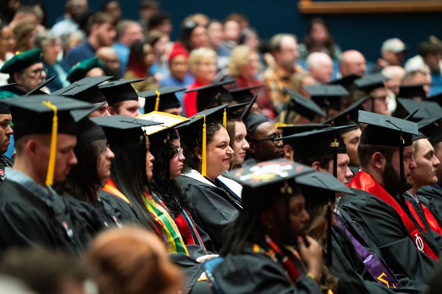 Undergraduates attend 2025 winter commencement ceremonies. 