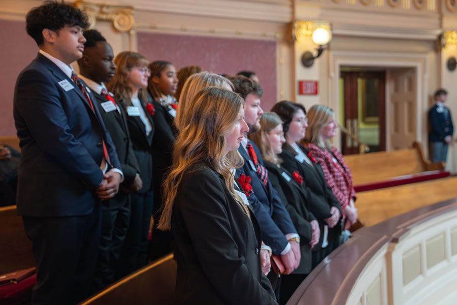 students standing in the General Assembly