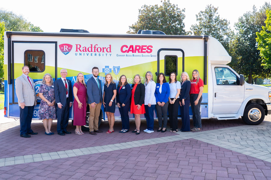 Appalachian Power and Radford University leadership on campus