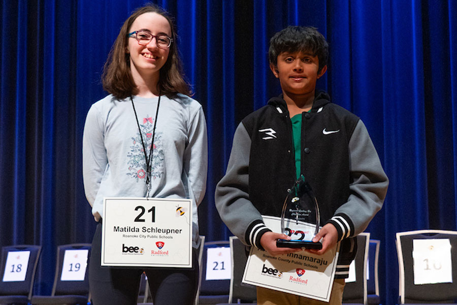 Radford University Regional Spelling Bee contestants after the 2026 regional challenge.