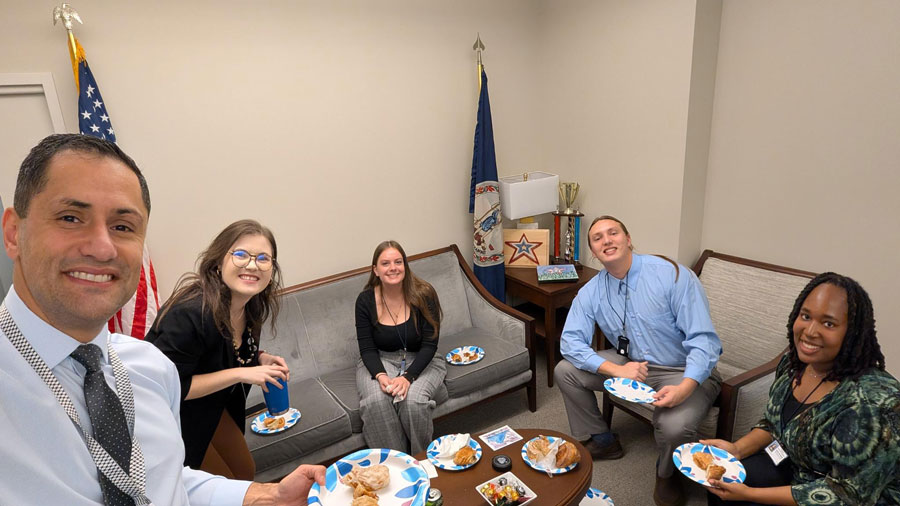 Del. Sam Rasoul and staff and interns
