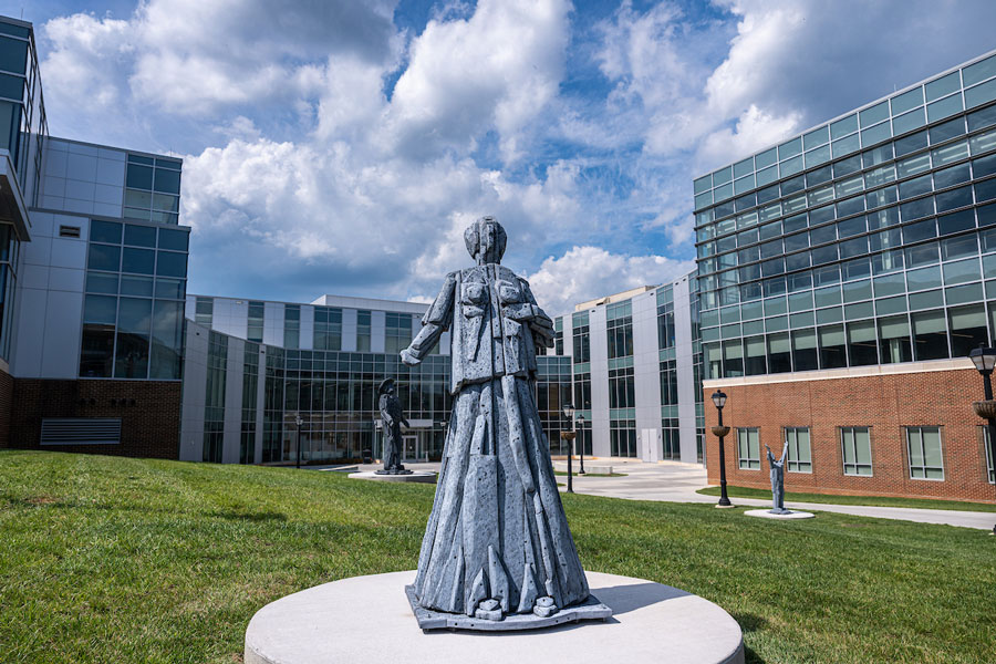 A sculpture on Radford University's campus.