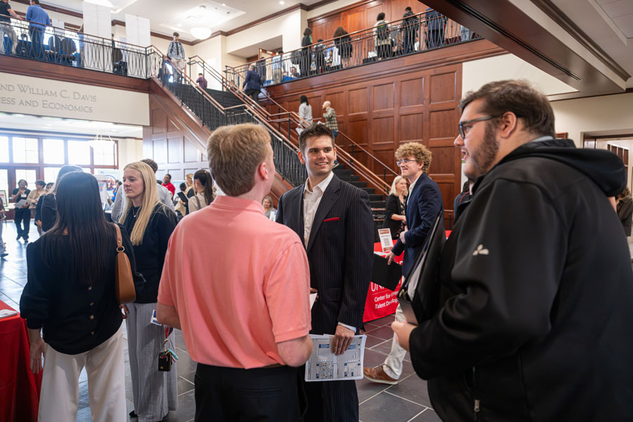 students at job fair