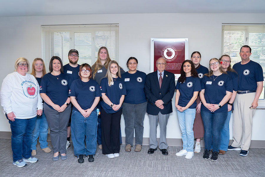 Students in the living learning community