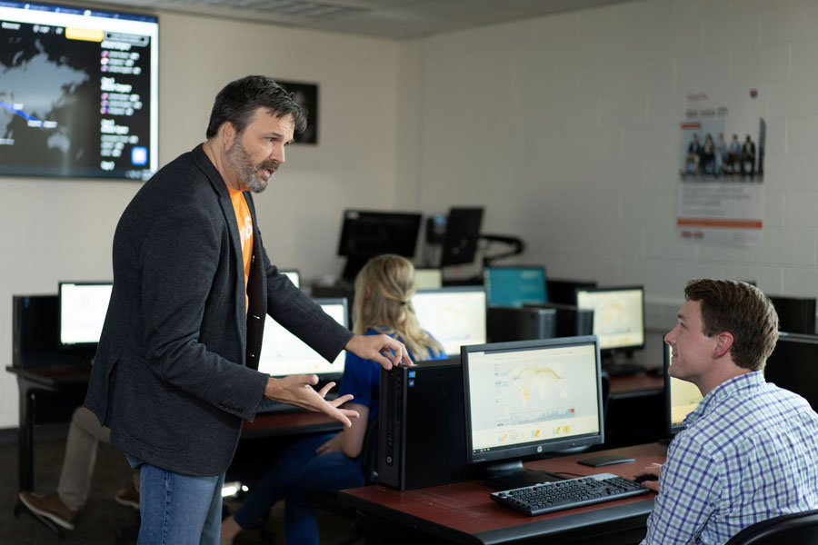 Virginia Western Community College faculty and student