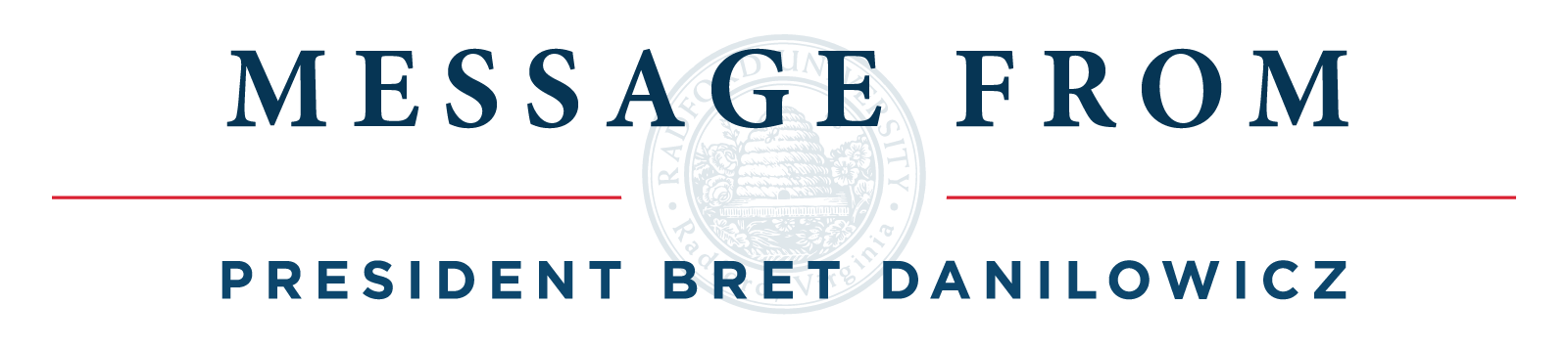 Message from President Bret Danilowicz