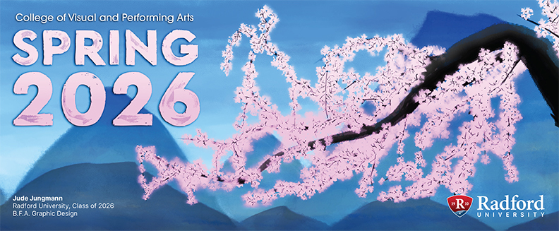 College of Visual and Performing Arts Spring 2026 decorative calendar header
