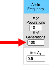Number of
                    generations settings